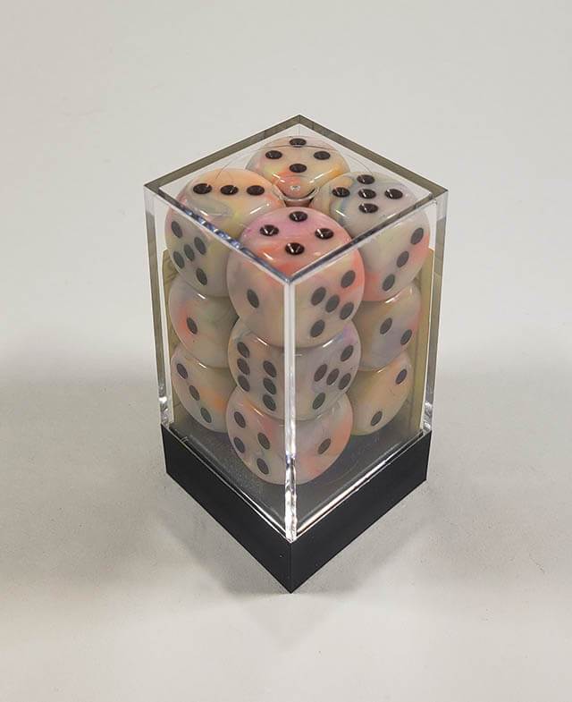 Festive® 16mm D6 Circus/black Dice Block™ (12 dice)