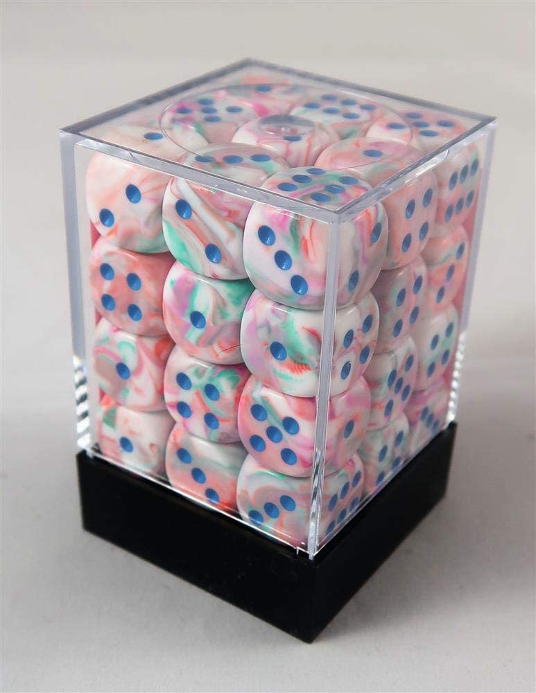 Festive® 16mm D6 Pop Art™/blue Dice Block™ (12 dice) - Image 2