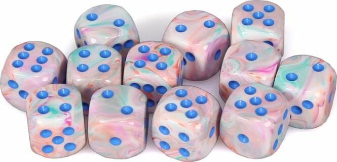 Festive® 16mm D6 Pop Art™/blue Dice Block™ (12 dice) - Image 4