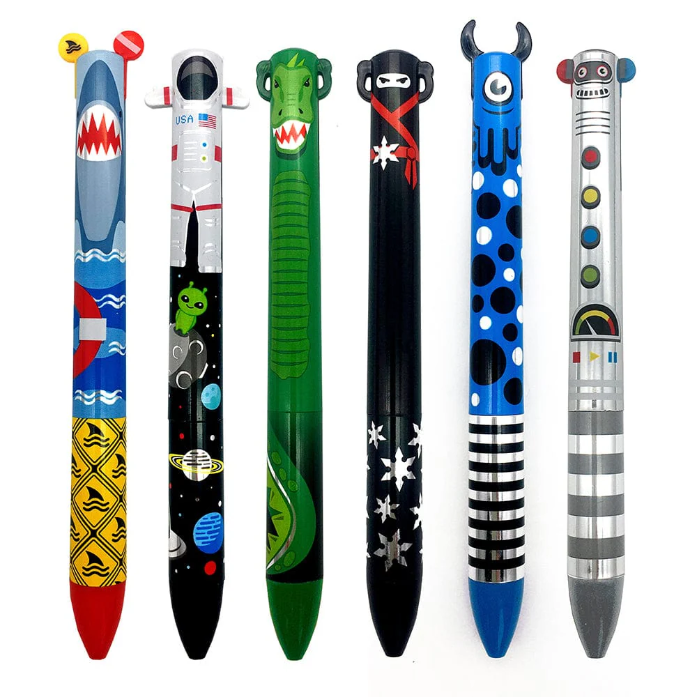 2 color click pens – metallic - Image 2