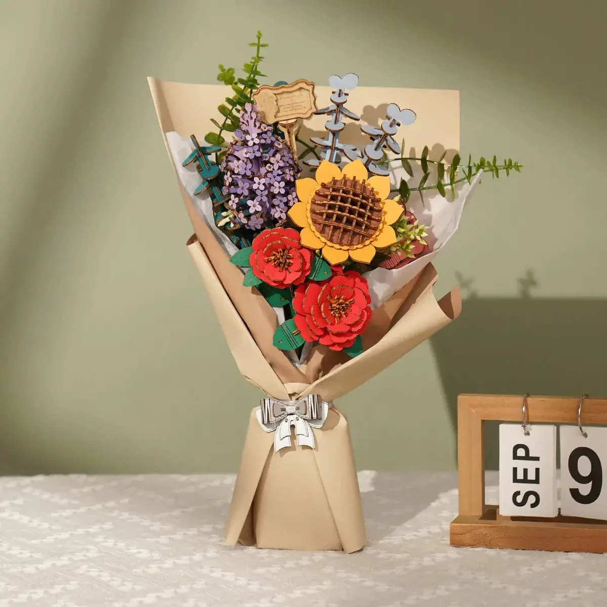 3D Wooden Flower Puzzle Bouquet - Image 5