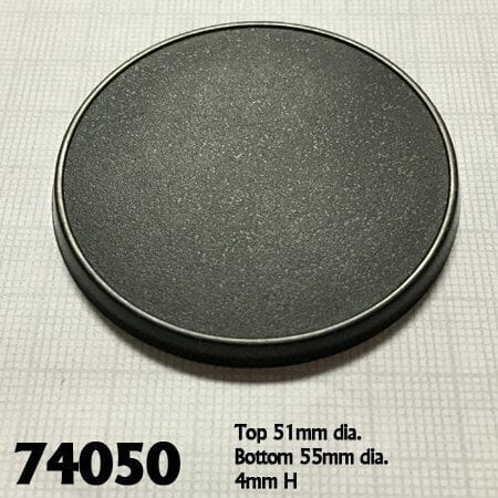 55mm Round Plastic gaming Bases (10)