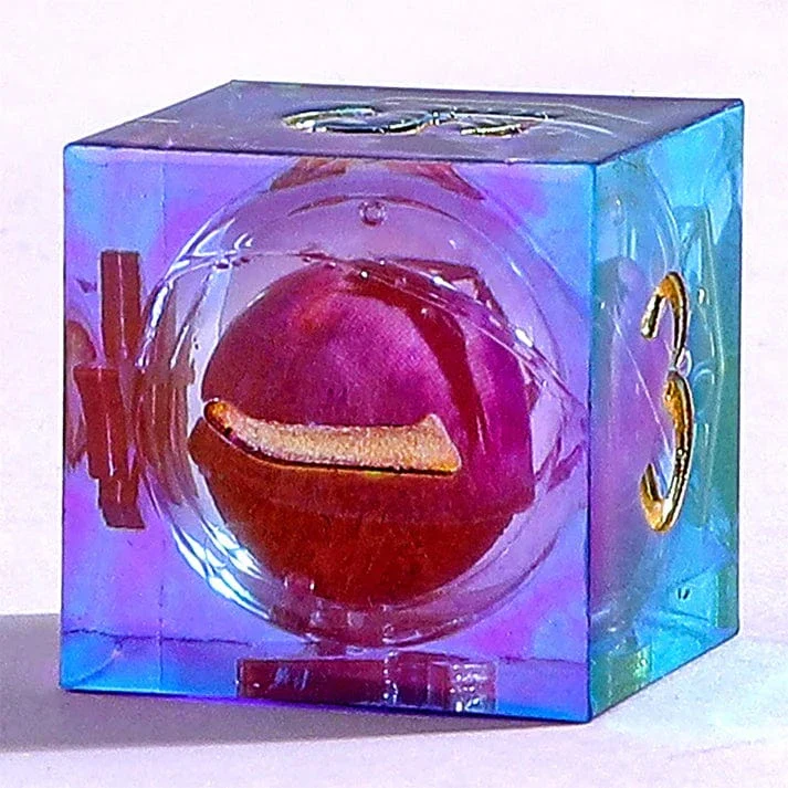 "Always Watching" Dragon's Eye Sharp Edge Resin Dice Set - Oil Eye
