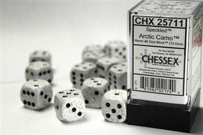 Speckled® 16mm D6 Arctic Camo™ Dice Block™ (12 dice) - Image 3