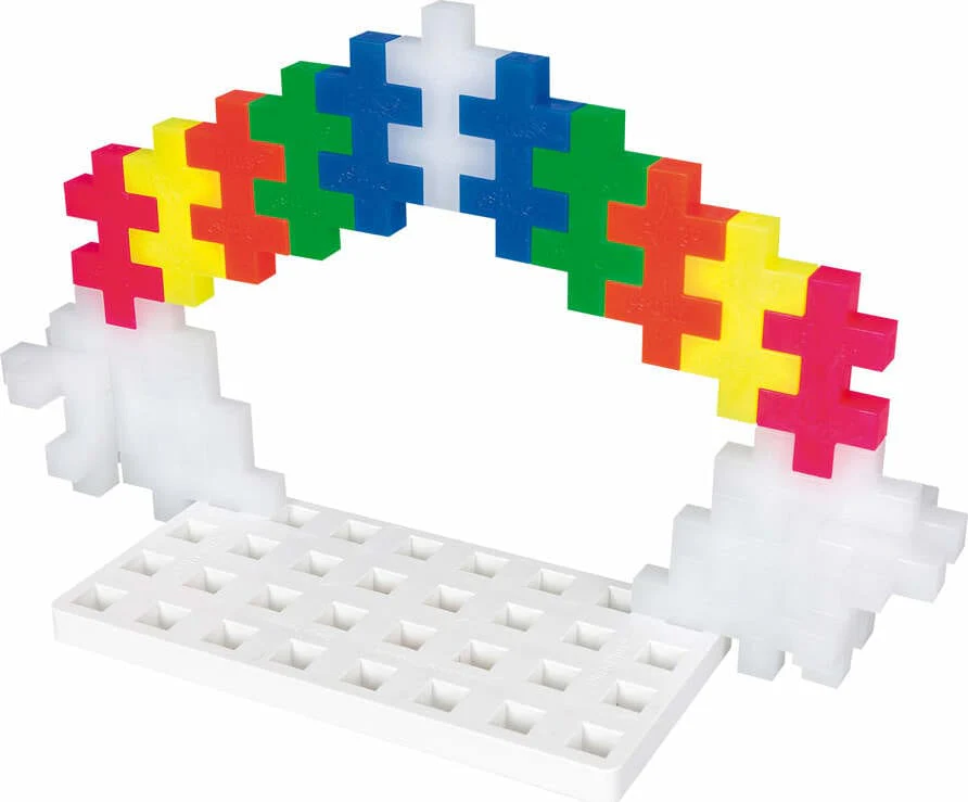 Plus-Plus BIG Baseplate Duo - Green & White - Image 2