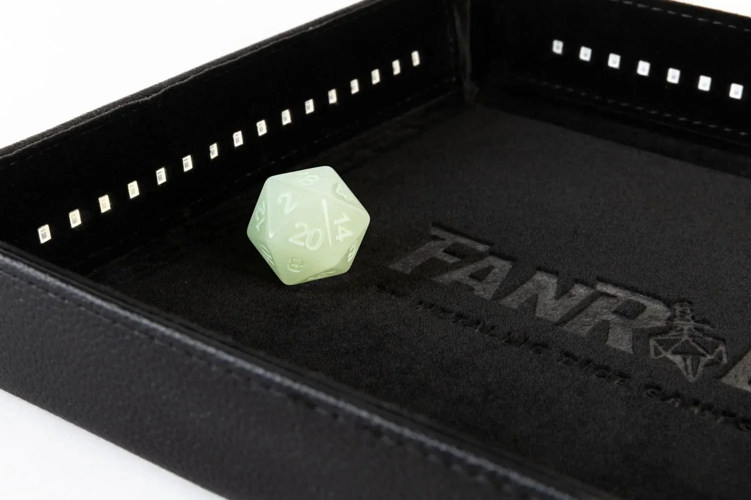 Blacklight Dice Tray with d20: Black - Image 2