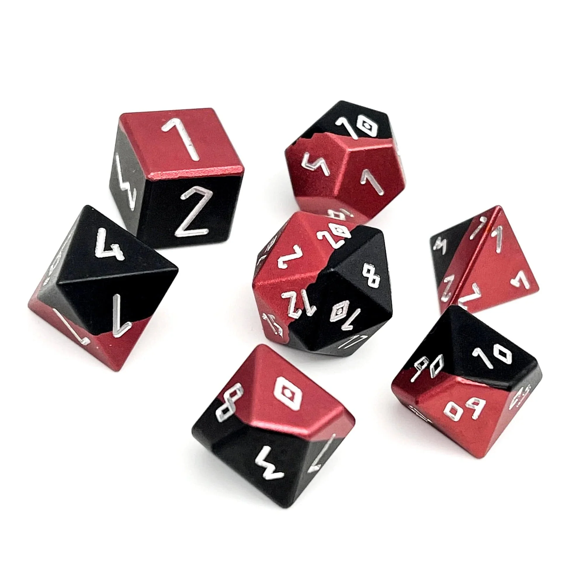 Blood Thirsty - 7 Piece RPG Set 6063 Aluminum Hybrid Dice - Image 2