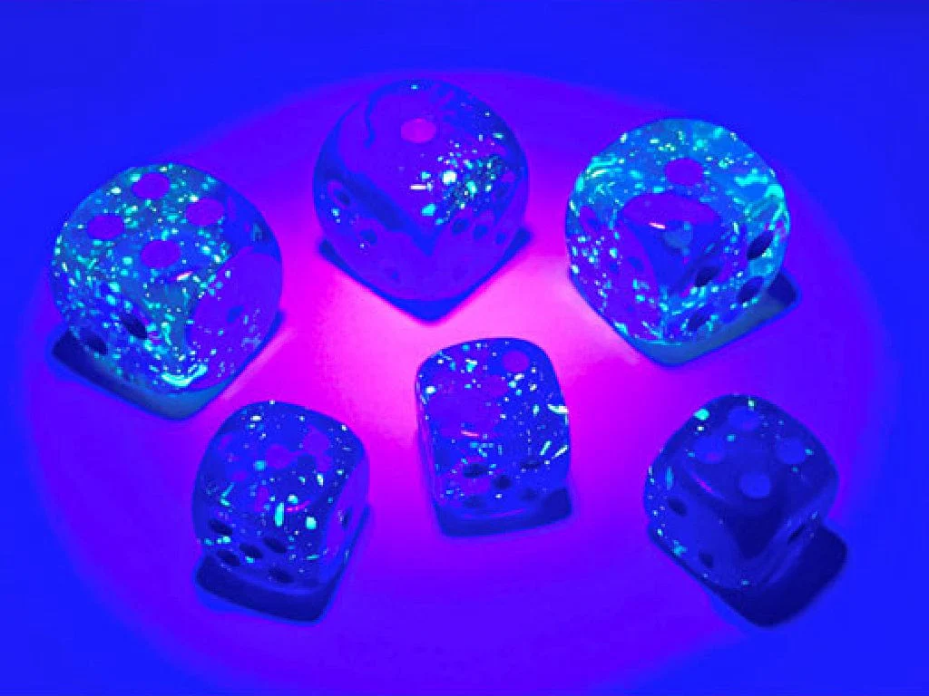 Gemini® 12mm D6 Blue-Blue/light blue Luminary™ Dice Block™ (36 dice) - Image 9