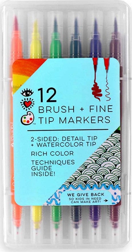 Iheartart 12 Brush Tip  Fine Tip Markers - Image 4