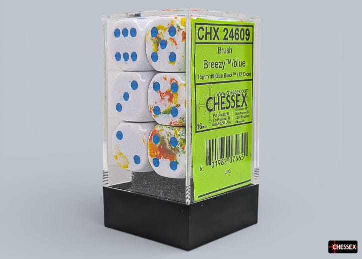 Brush Breezy/blue d6 Dice Block (12 Dice) - Image 2