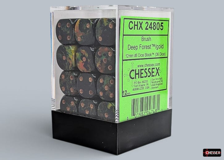 Brush Deep Forest/gold d6 Dice Block (36 Dice) - Image 2