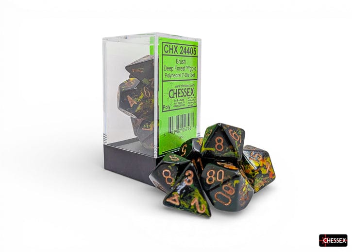 Brush Polyhedral Deep Forest/gold 7-Die Set - Image 2
