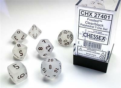 Frosted Clear/black Polyhedral 7-Die Set - Image 2