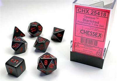Opaque Polyhedral Black/red 7-Die Set - Image 5