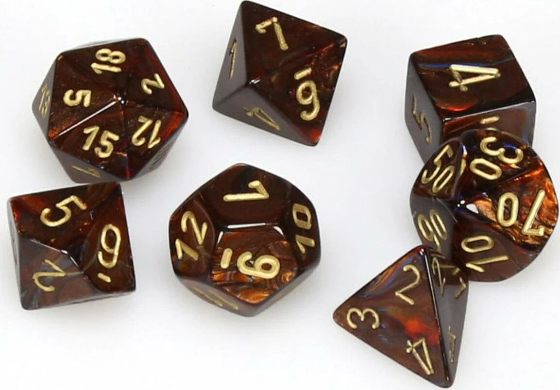 Scarab® Polyhedral Blue Blood™/gold 7-Die Set - Image 4