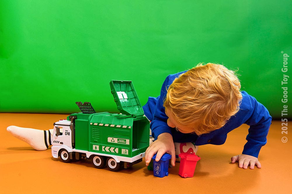 Crazy Truck Green Garbage Recycling Truck with Lights & Sound - Image 2