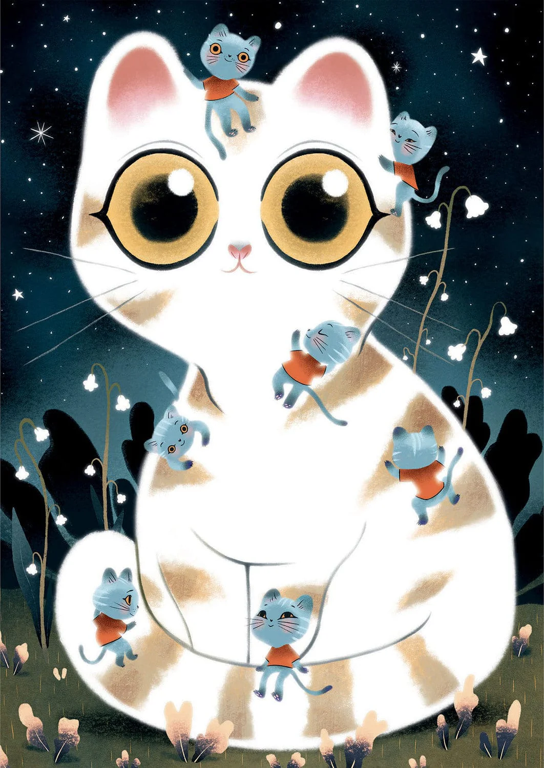Cuddly Cats 50pc Metallic Glow-in-the-Dark Wizzy Jigsaw Puzzle - Image 2