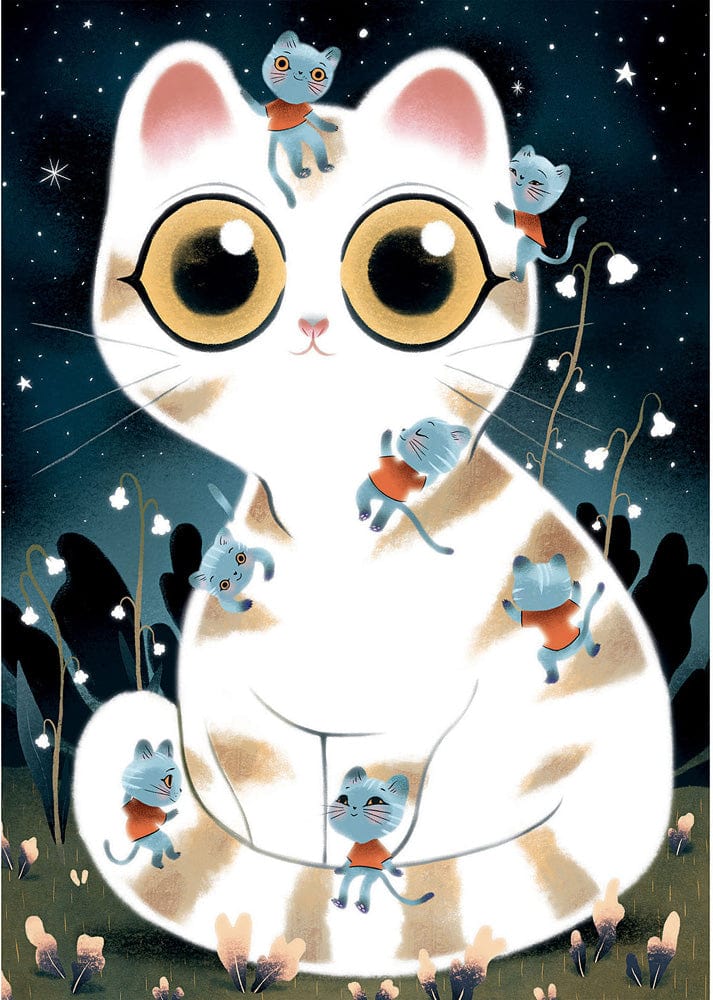 Cuddly Cats 50pc Metallic Glow-in-the-Dark Wizzy Jigsaw Puzzle - Image 5