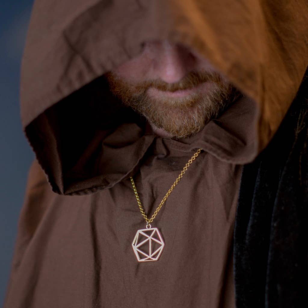 D20 Dice Pendant - Silver - Twenty Sided D&D - Image 3