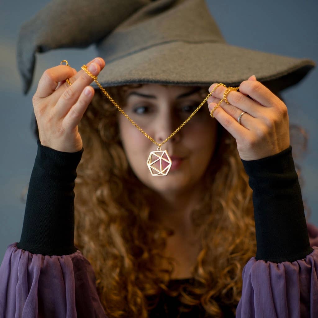 D20 Dice Pendant - Silver - Twenty Sided D&D - Image 4
