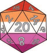 D20 STICKER - LESBIAN PRIDE - Image 2