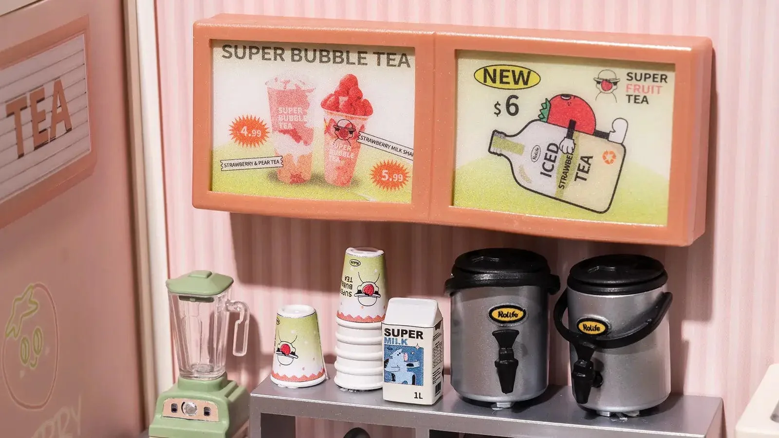 DIY Miniature House Kit: Double Joy Bubble Tea - Image 12
