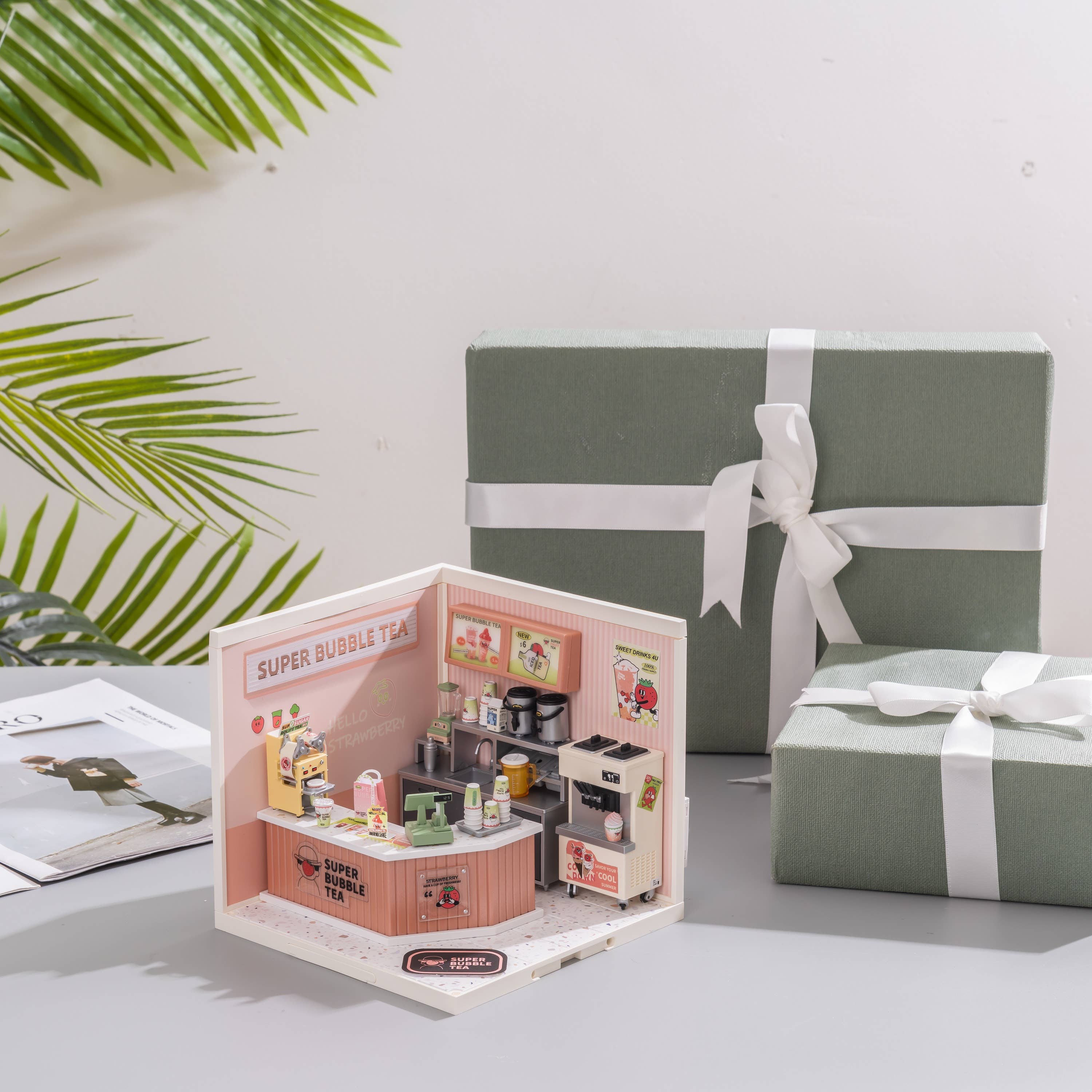 DIY Miniature House Kit: Double Joy Bubble Tea - Image 2