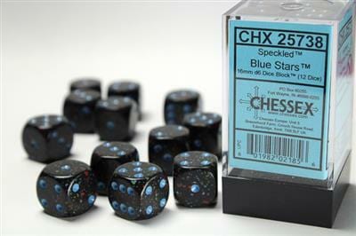 Speckled® 16mm D6 Blue Stars™ Dice Block™ (12 dice) - Image 4