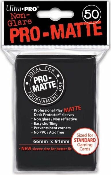 50ct Pro-Matte Black Standard Deck Protectors - Image 2