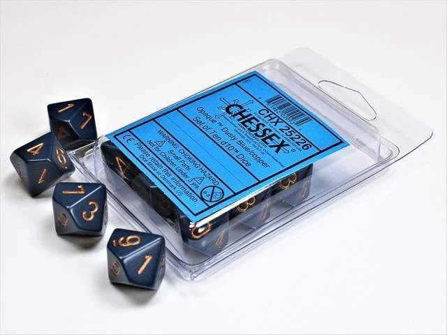Opaque: Dusty Blue/Copper 10d10 Set