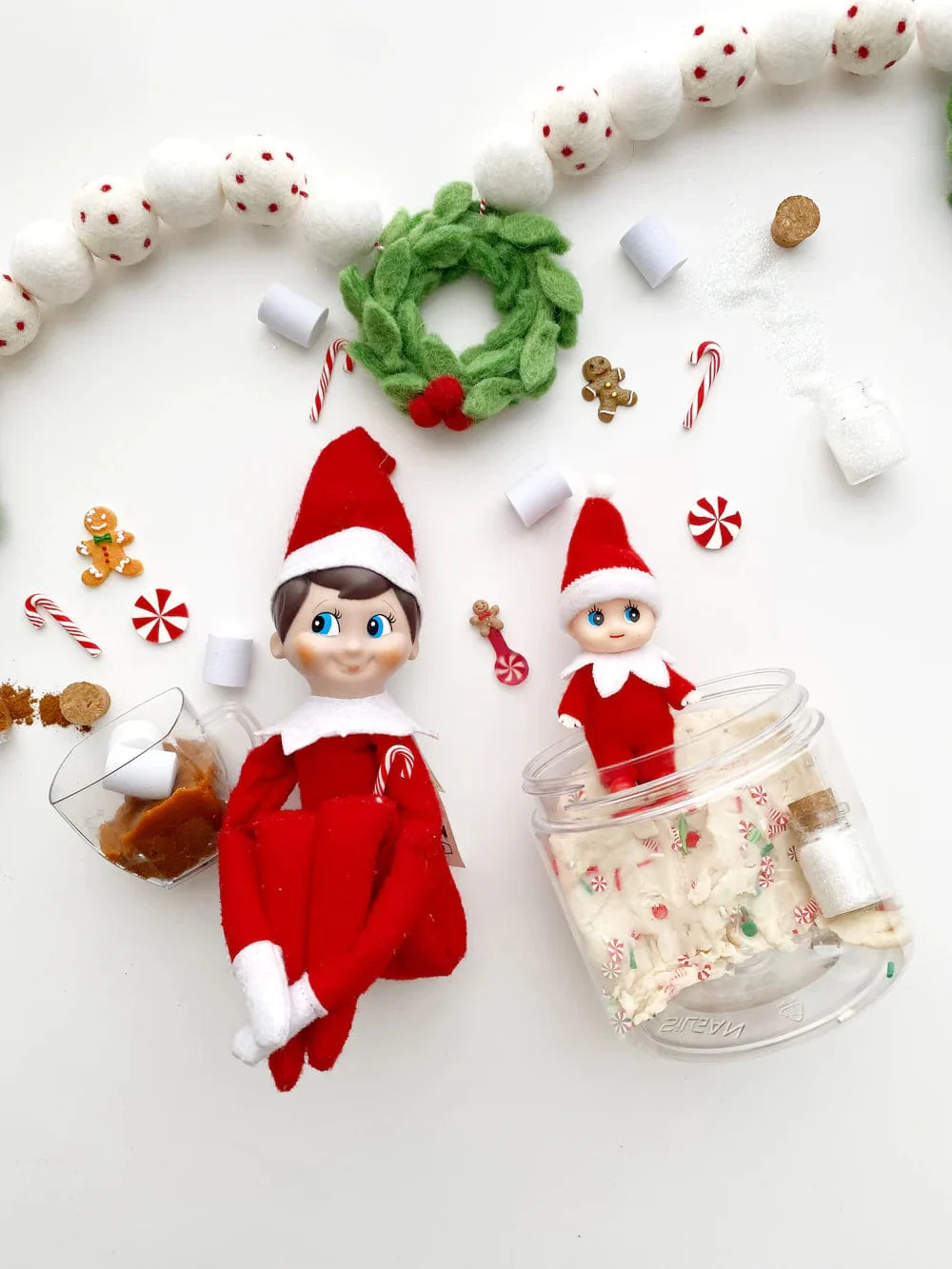 Elf in a Jar Play Dough To-Go Kit