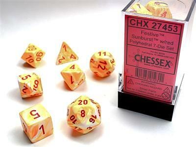 Festive Sunburst/red Polyhedral 7-Die Set - Image 5
