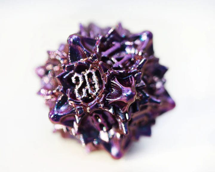 Floral Starburst: Burnt Nightshade - Metal RPG Dice Set - Image 4