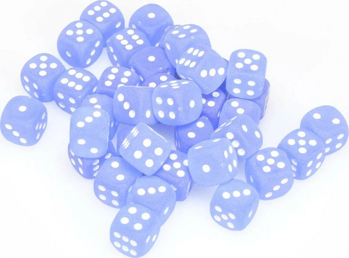Frosted™ 12mm D6 Blue/white Dice Block™ (36 dice) - Image 3