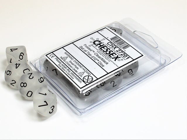 Frosted Clear Black d10 set - Image 2