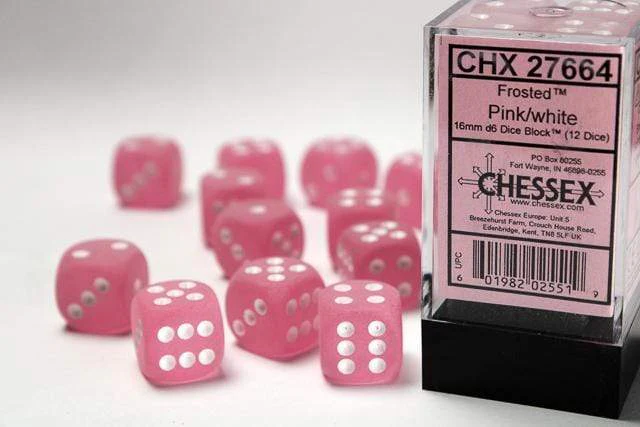 Frosted Pink White 16mm d6 set