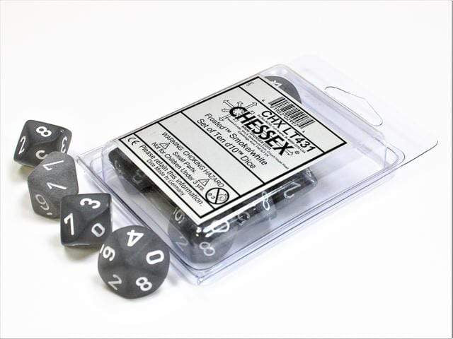 Frosted Smoke White d10 set