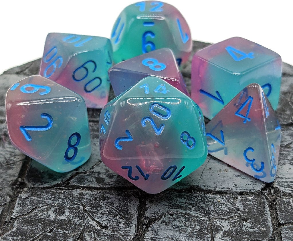 Gemini Gel Green-Pink/blue Luminary Polyhedral 7-Die Set - Image 2