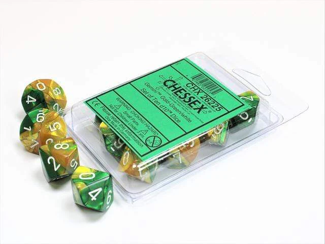 Gold Green/White 10d10 Set