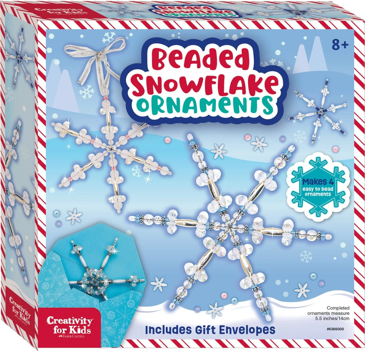 Holiday Beaded Snowflake Ornaments - Image 2