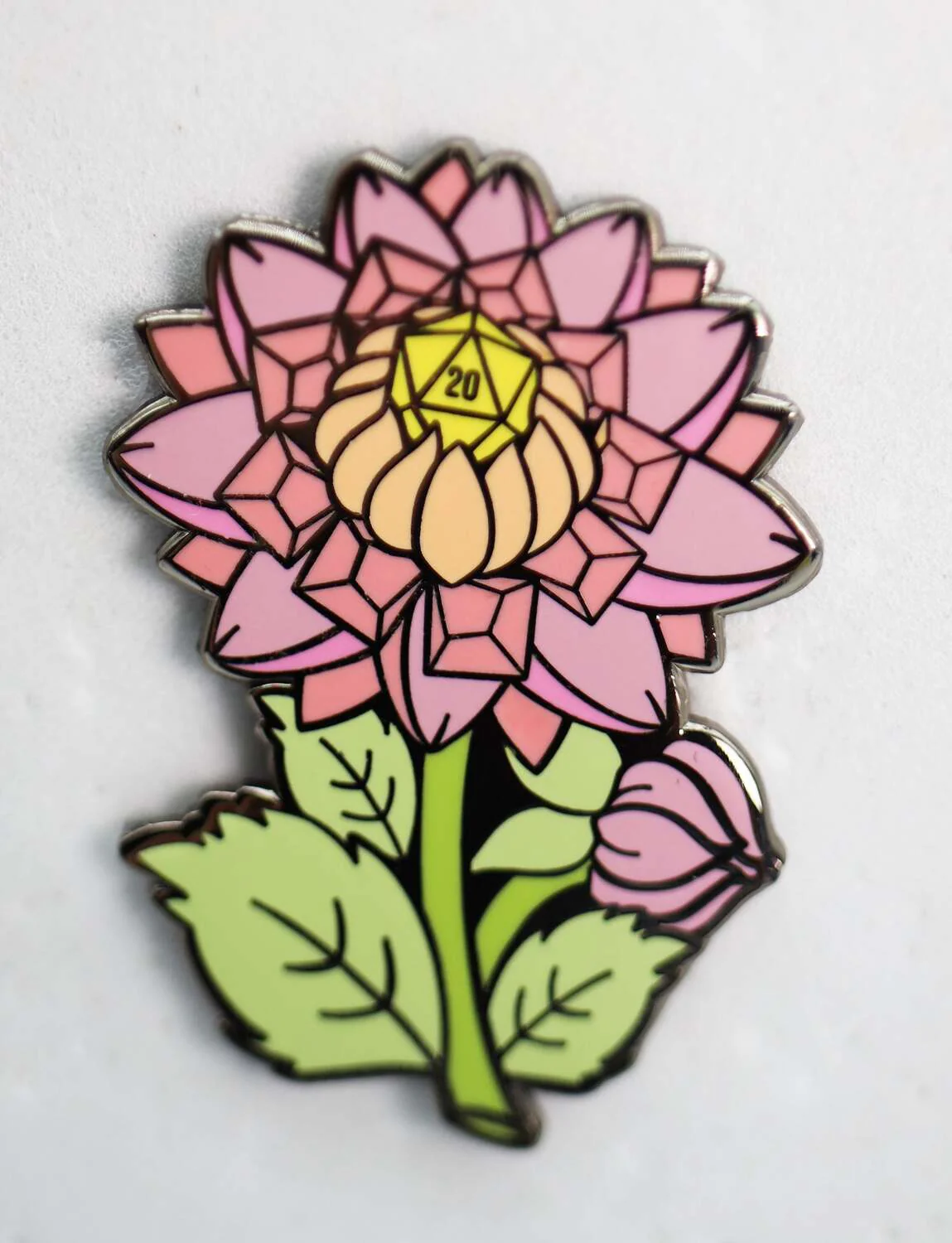 HOLLOW HEARTS ENAMEL PIN: DICE DAHLIA - Image 2