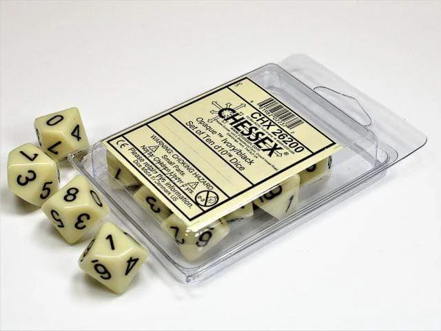 Opaque: Ivory/Black 10d10