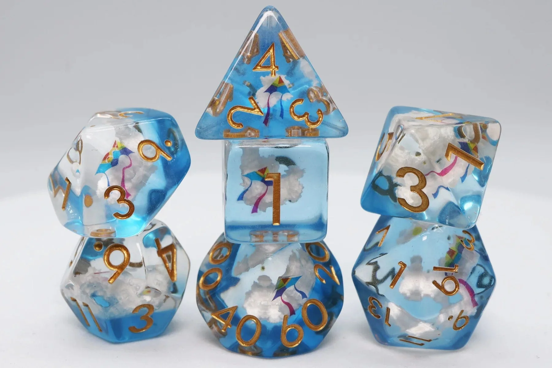 Kite & Clouds rpg Dice Set