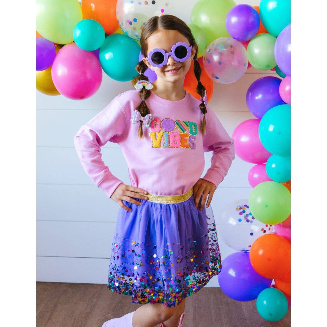 Lavender Confetti Tutu - Dress Up Skirt - Kids Tutu: 2-4Y - Image 3
