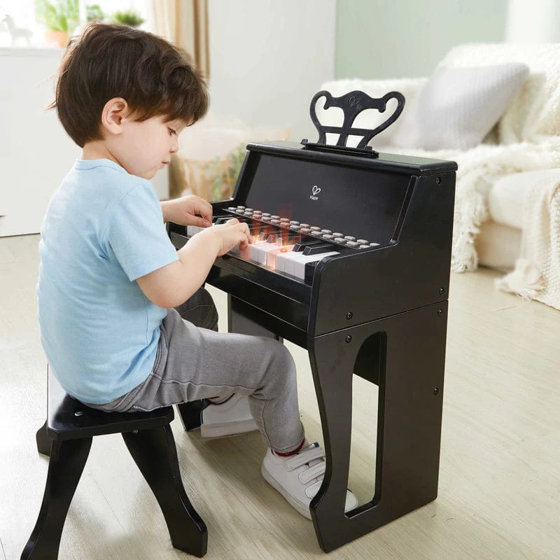 Learn with Lights Black Piano w/ Stool - Image 4