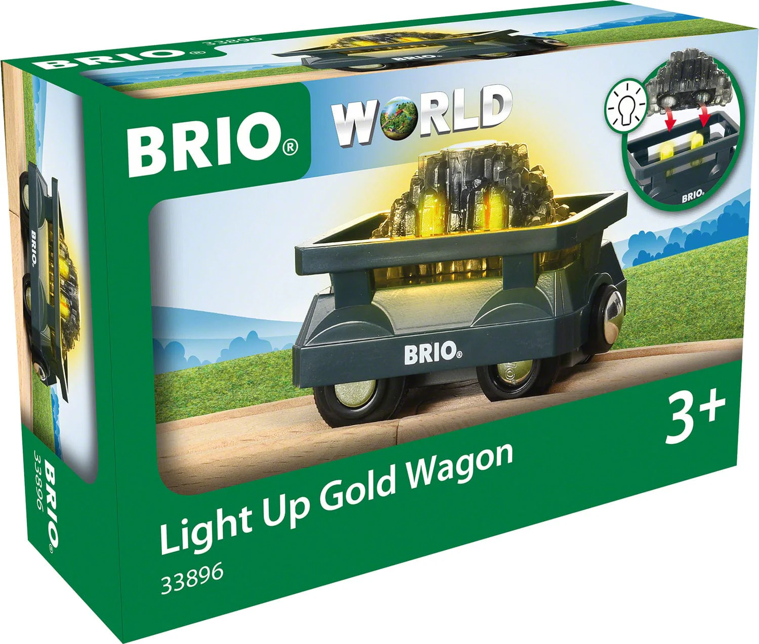BRIO Light Up Gold Wagon - Image 2