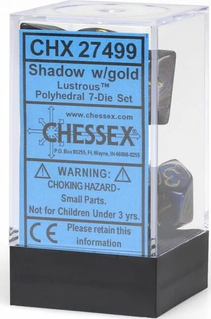 Lustrous® Polyhedral Shadow/gold 7-Die Set - Image 2