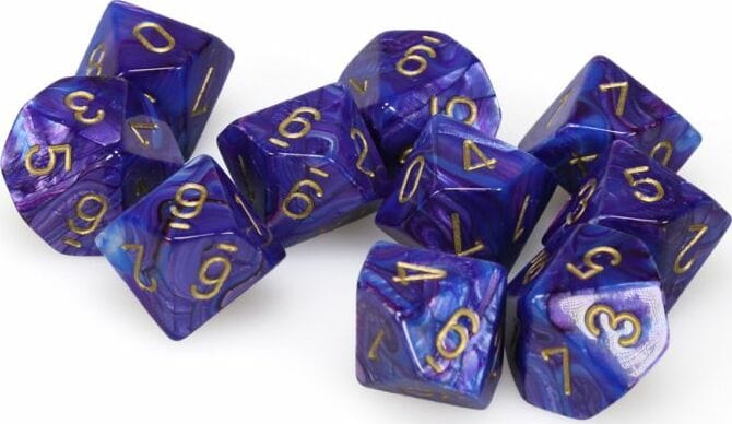 Lustrous Purple Gold d10 set - Image 3