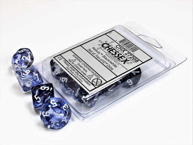 Nebula Black White d10 Set - Image 2