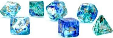 Nebula® Polyhedral Oceanic™/gold Luminary™ 7-Die Set - Image 3